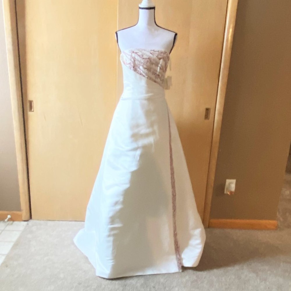 NWT Sz 12 Private Collection Ivory/Red Wedding